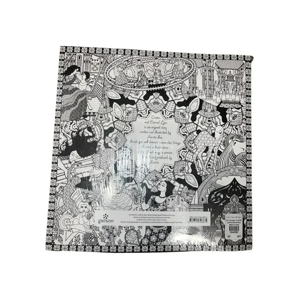 Amrita Sen Galison SET coloring book & pencils CD eternal love pottery barn gift